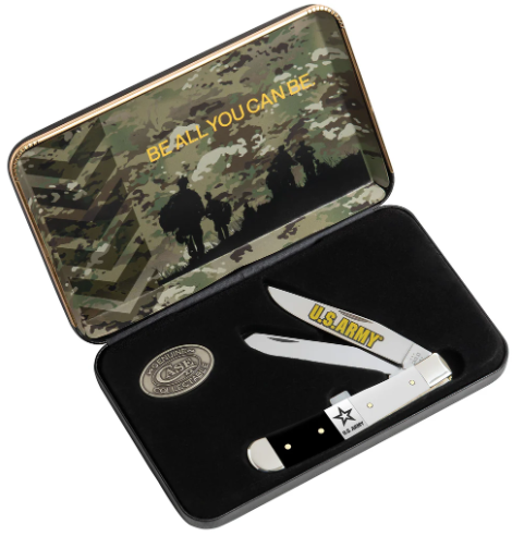 Case Knife U.S. Army Synthetic Smooth Trapper w/ Jewel Box 15059