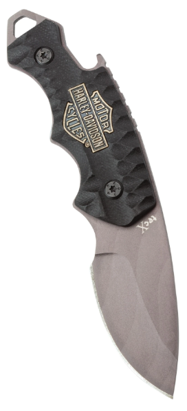 Harley Davidson Black G-10 Fixed Blade Neck Knife 52207