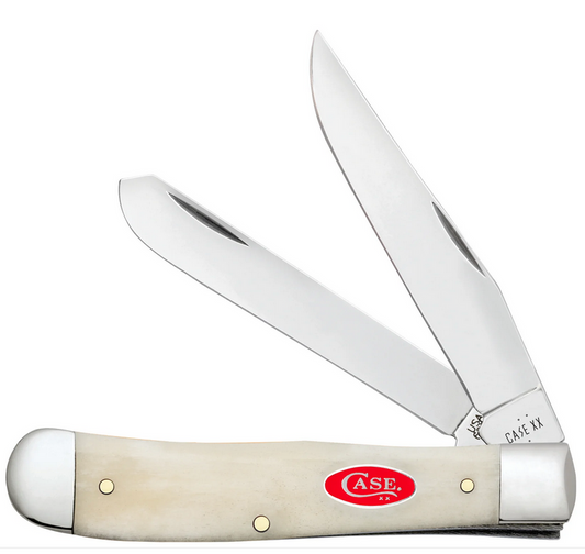 Case Knife Natural Bone Smooth Trapper 14020