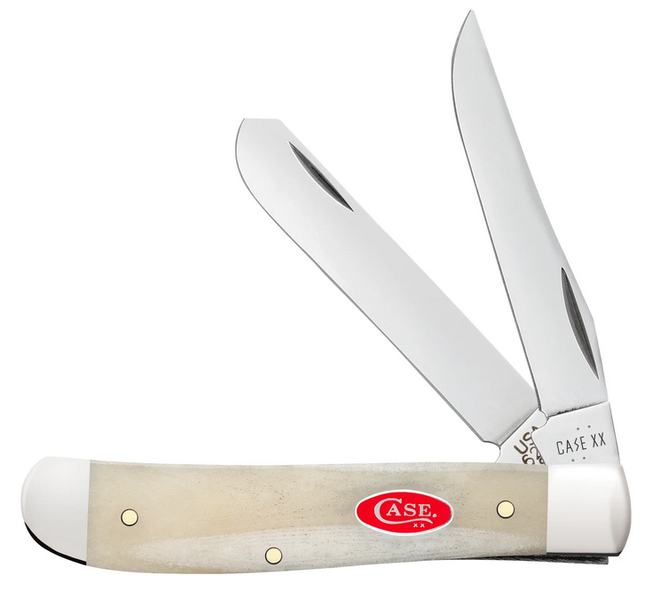 Case Knife Natural Bone Smooth Mini Trapper 14021