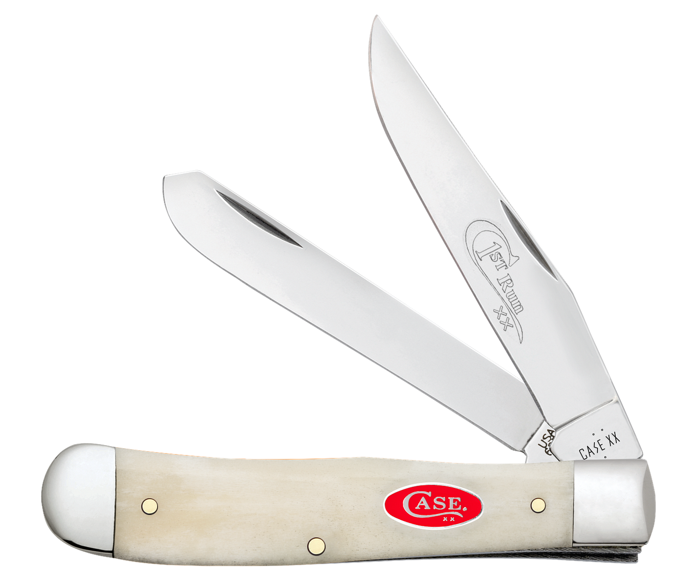 Case Knife Natural Bone Smooth Trapper 84020 First Production Run