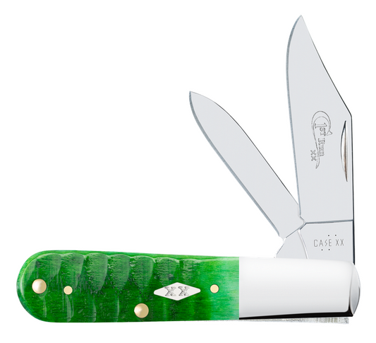 Case Knife First Production Run Bright Green Bone Gator Jig Barlow 81443