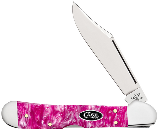 Case Knife Pink Crackle Kirinite Smooth Mini CopperLock 16162
