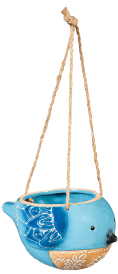 Chirpy Birds Ceramic Hanging Planter