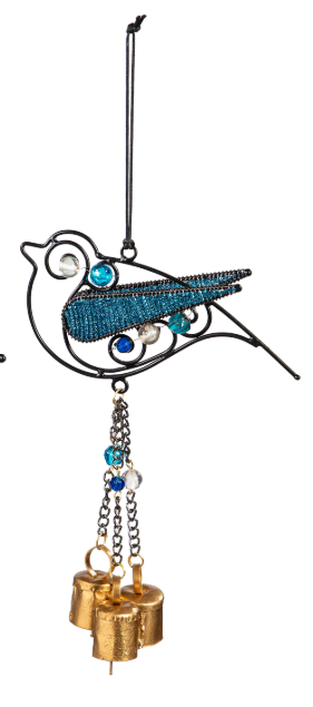 Beaded Bird Hanging DÃ©cor with Bell