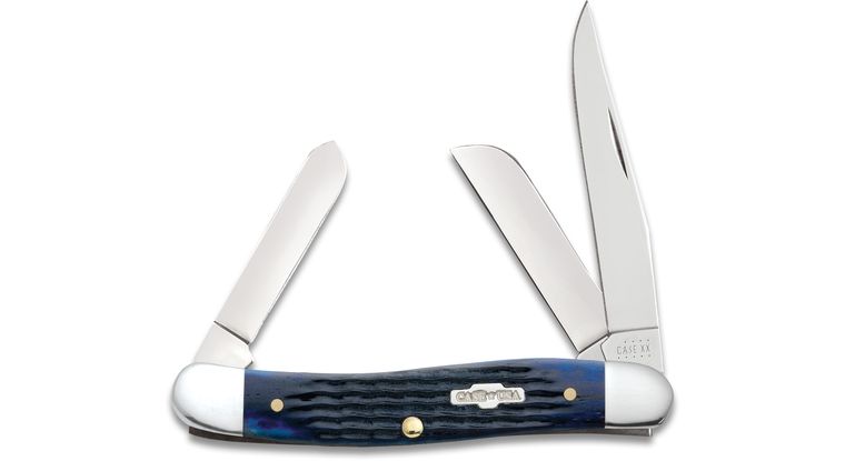 Case Knife Blue Bone Rogers Corn Cob Stockman 02801